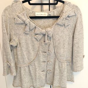 Anthropologie gray wool sweater/cardigan